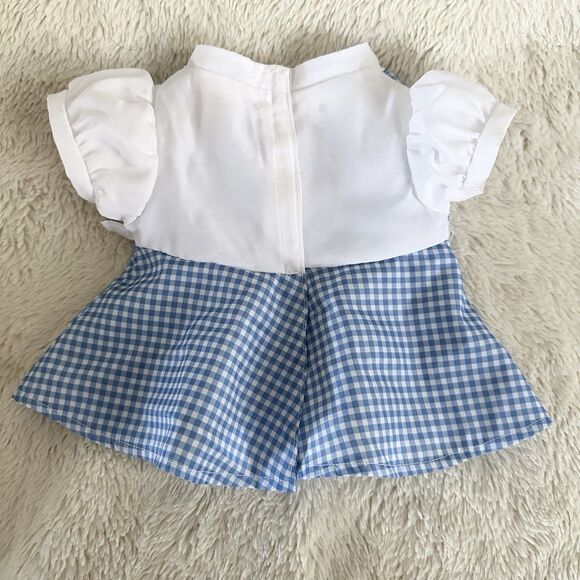 Build A Bear Wizard Of Oz Dorothy Blue Checked Dress Cloths Accessories 80th - Picture 2 of 6